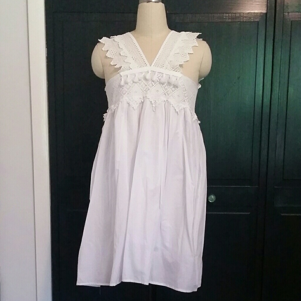 Anthropologie White Dress